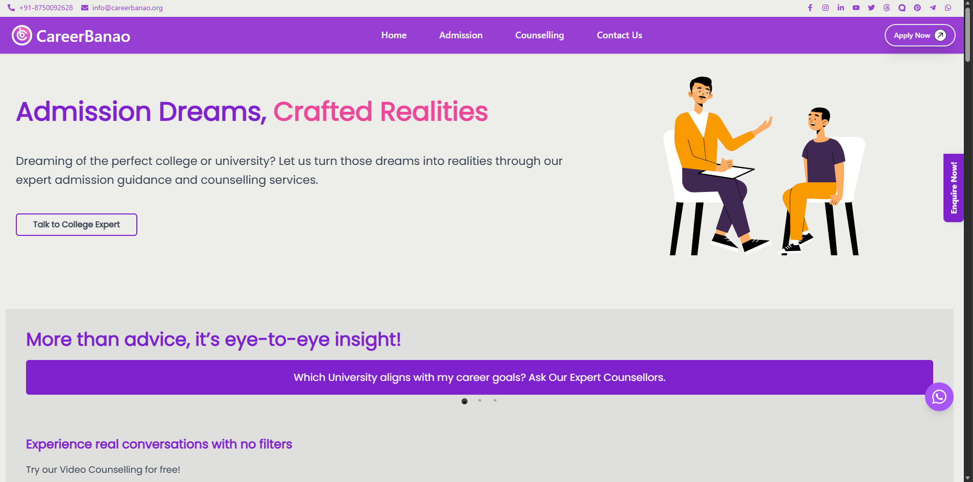 CareerBanao Website — Next.js, React, TailwindCSS project by Arpit Srivastava